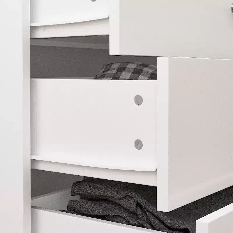 Hitow 10 Drawer Horizontal Dresser with Round Metal Knobs Modern Chest of Drawers