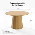 PexFix 46 Round Solid Wood Dining Table Kitchen Tables