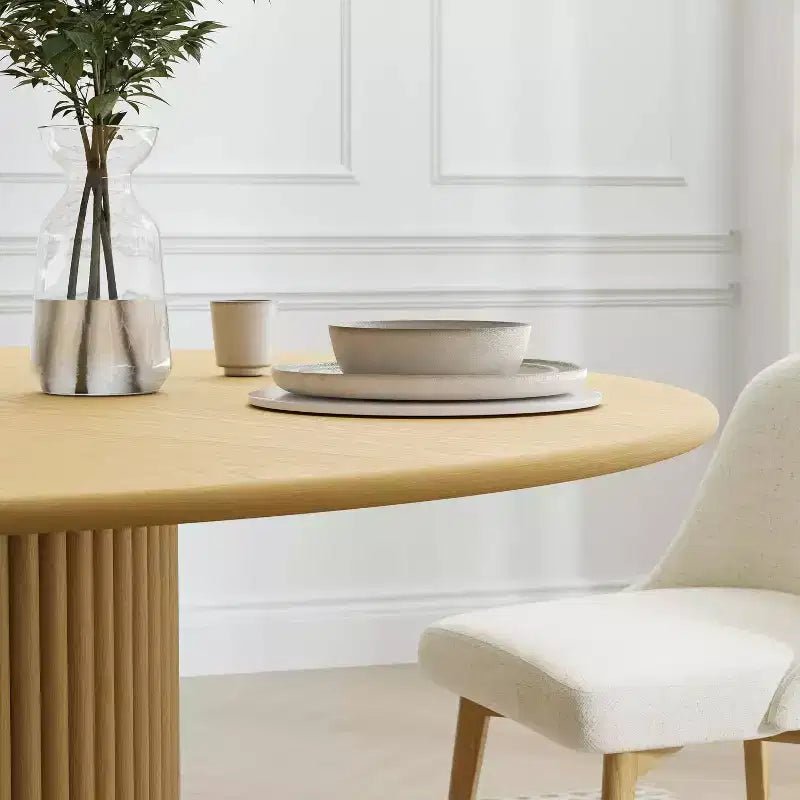 PexFix 46 Round Solid Wood Dining Table Kitchen Tables