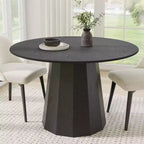 PexFix 46 Round Solid Wood Dining Table Kitchen Tables