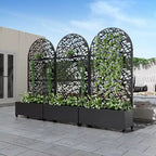 PexFix 72x35Iron Black Arch Planting Box Plant Climbing Frame Net