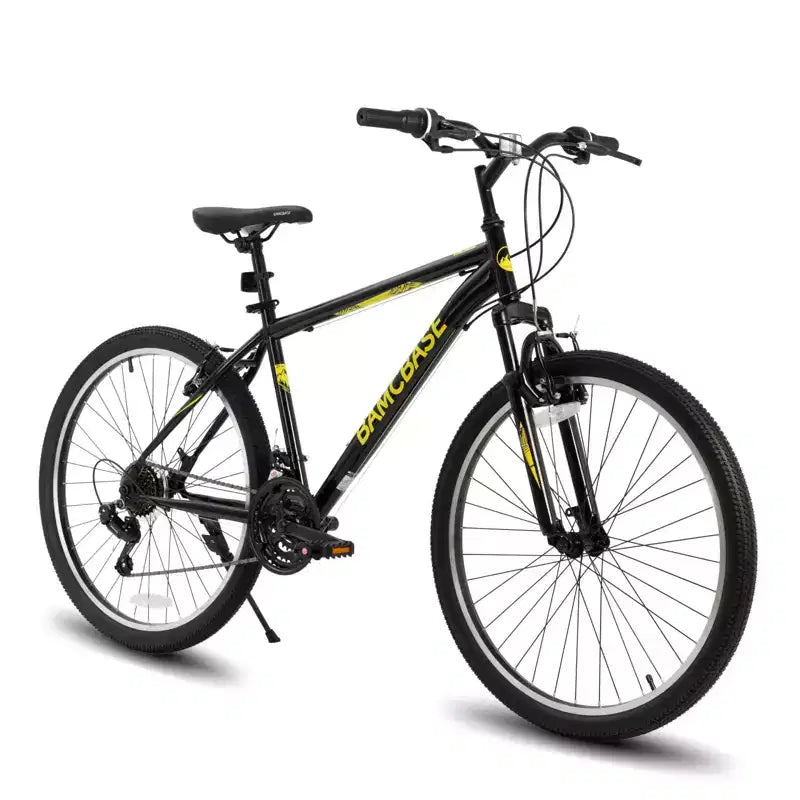 BAMCBASE Agave Mountain Bike, Mens Womens MTB with 21 Speeds, High-Tensile Steel Frame, V Brake, Hardtail Bicycle for Adults