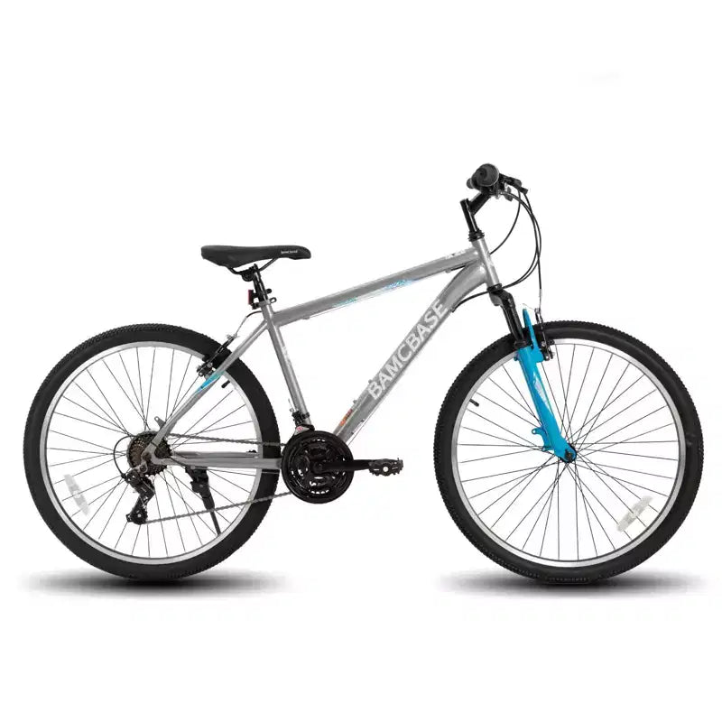 BAMCBASE Agave Mountain Bike, Mens Womens MTB with 21 Speeds, High-Tensile Steel Frame, V Brake, Hardtail Bicycle for Adults