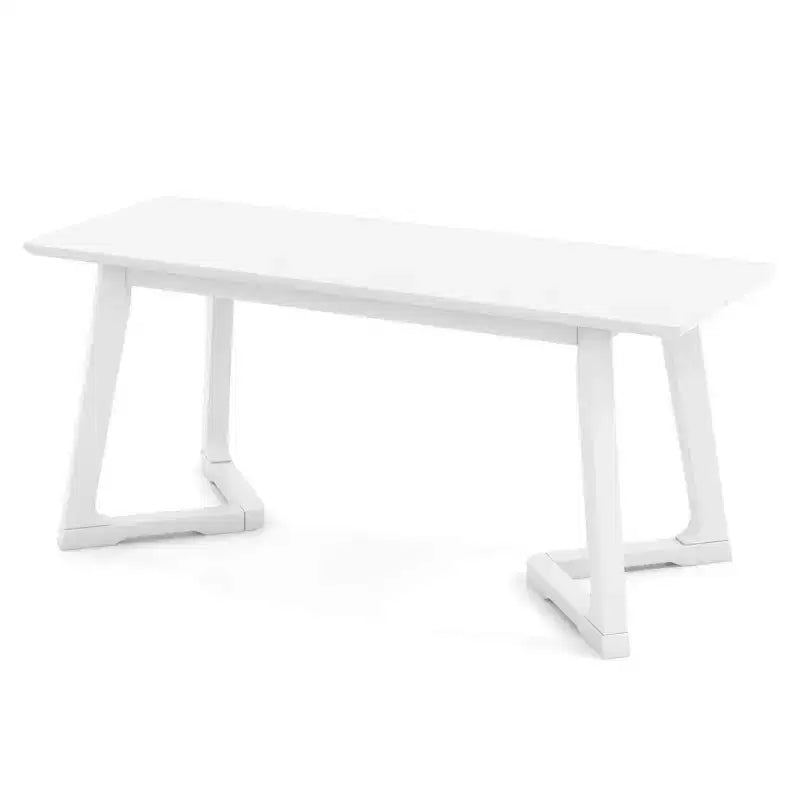 Costway 1/2 PCS 42 Modern Entryway Bench with Rubber Wood Legs Smooth Seating Area Easy Assembly