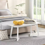 Costway 1/2 PCS 42 Modern Entryway Bench with Rubber Wood Legs Smooth Seating Area Easy Assembly