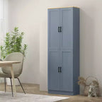HOMCOM 67 Freestanding Kitchen Pantry, 4-Door Storage Cabinet Organizer with Adjustable Shelves and Doors
