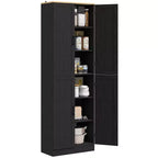 HOMCOM 67 Freestanding Kitchen Pantry, 4-Door Storage Cabinet Organizer with Adjustable Shelves and Doors