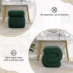 GDFStudio Mila 19.3 Teddy S-Shape Ottoman/Footstool