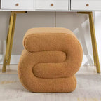 GDFStudio Mila 19.3 Teddy S-Shape Ottoman/Footstool