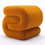 GDFStudio Mila 19.3 Teddy S-Shape Ottoman/Footstool