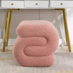 GDFStudio Mila 19.3 Teddy S-Shape Ottoman/Footstool