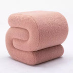 GDFStudio Mila 19.3 Teddy S-Shape Ottoman/Footstool