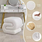 GDFStudio Mila 19.3 Teddy S-Shape Ottoman/Footstool