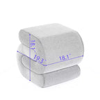 GDFStudio Mila 19.3 Teddy S-Shape Ottoman/Footstool