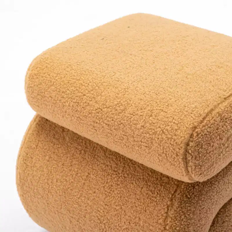 GDFStudio Mila 19.3 Teddy S-Shape Ottoman/Footstool