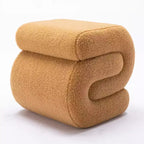GDFStudio Mila 19.3 Teddy S-Shape Ottoman/Footstool