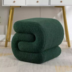 GDFStudio Mila 19.3 Teddy S-Shape Ottoman/Footstool