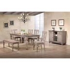 Kings Brand Almon 2 Tone Brown Wood Upholstered Dinette Dining Room Chairs, Set of 2