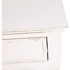 LuxenHome White Wood Console Table with 2 Drawers and Shelf, Entryway Storage Furniture