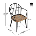 Christopher Knight Home Aura 5 Piece Modern Dining Set with Metal Base, Lignt Brown/Black