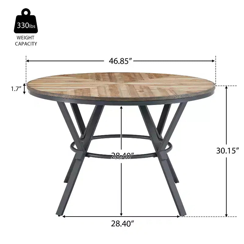 Christopher Knight Home Aura 5 Piece Modern Dining Set with Metal Base, Lignt Brown/Black