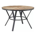 Christopher Knight Home Aura 5 Piece Modern Dining Set with Metal Base, Lignt Brown/Black