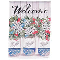 Dicksons Magnolia Garden Welcome Jar Blooms Red White Blue 18 x 13 Polyester Outdoor Garden Flag