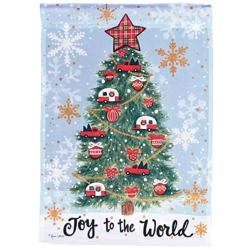 Dicksons Magnolia Garden Outdoor Flag Decoration For Garden, Yard, Or Walkway Standard 13 x 18, Weather Resistant Polyester, Camper Joy to the World