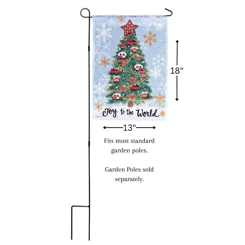 Dicksons Magnolia Garden Outdoor Flag Decoration For Garden, Yard, Or Walkway Standard 13 x 18, Weather Resistant Polyester, Camper Joy to the World