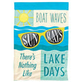 Magnolia Garden Boat Waves Sun Rays Lake Days 13 x 18 Inch Polyester Garden Flag