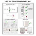 Amanti Art Mirror Makeover Bathroom Mirror Frame Border Kit - Fully Assembled Peel and Stick Frame - Mirror NOT Included - Furniture Espresso Trim