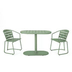 Christopher Knight Home Porto Outdoor Modern 3 Piece Iron Oval Table Bistro Set
