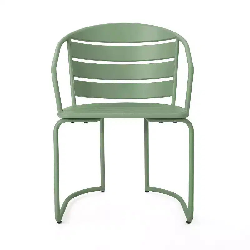 Christopher Knight Home Porto Outdoor Modern 3 Piece Iron Oval Table Bistro Set