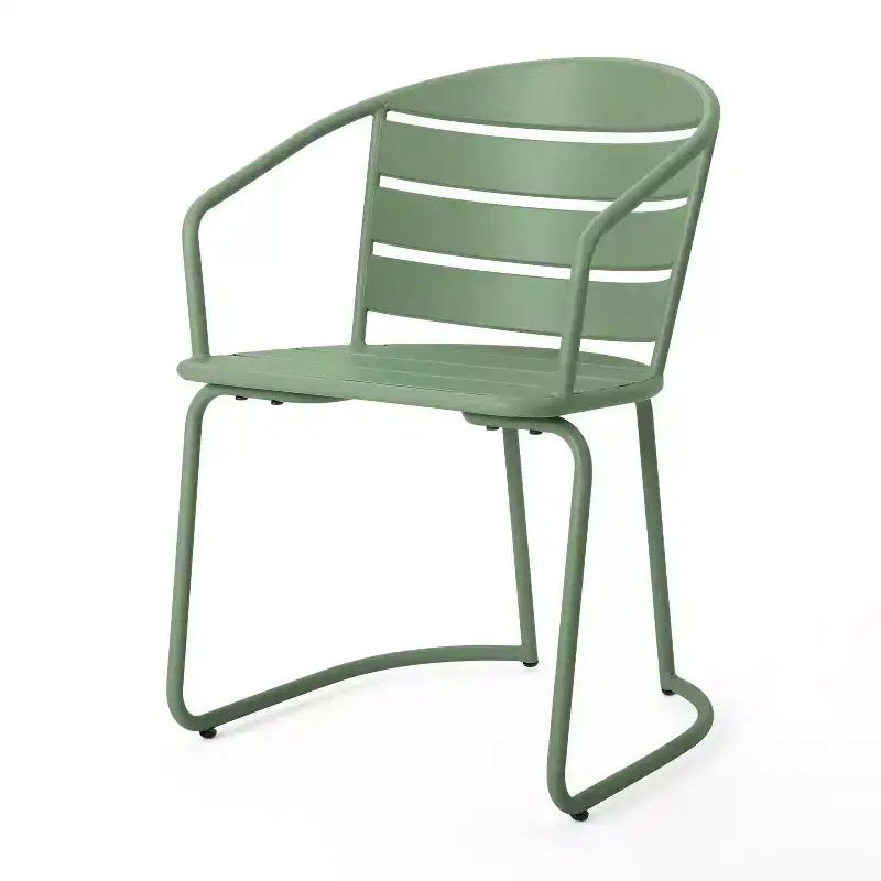 Christopher Knight Home Porto Outdoor Modern 3 Piece Iron Oval Table Bistro Set