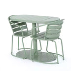 Christopher Knight Home Porto Outdoor Modern 3 Piece Iron Oval Table Bistro Set