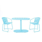 Christopher Knight Home Porto Outdoor Modern 3 Piece Iron Oval Table Bistro Set