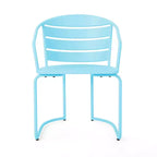 Christopher Knight Home Porto Outdoor Modern 3 Piece Iron Oval Table Bistro Set
