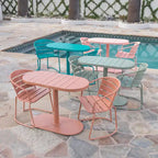 Christopher Knight Home Porto Outdoor Modern 3 Piece Iron Oval Table Bistro Set