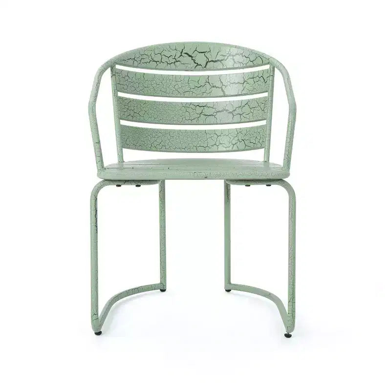 Christopher Knight Home Porto Outdoor Modern 3 Piece Iron Oval Table Bistro Set