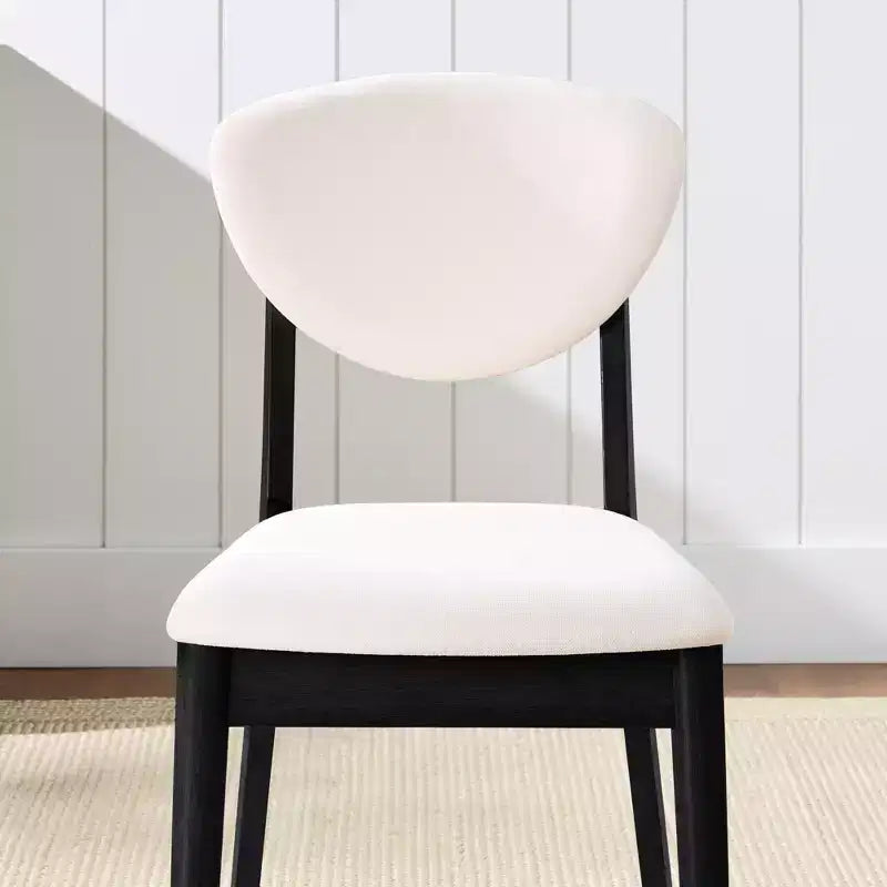 Best Choice Products 2-Piece Mid-Century Modern Wood & Upholstered Dining Chair Set