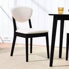 Best Choice Products 2-Piece Mid-Century Modern Wood & Upholstered Dining Chair Set