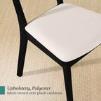 Best Choice Products 2-Piece Mid-Century Modern Wood & Upholstered Dining Chair Set