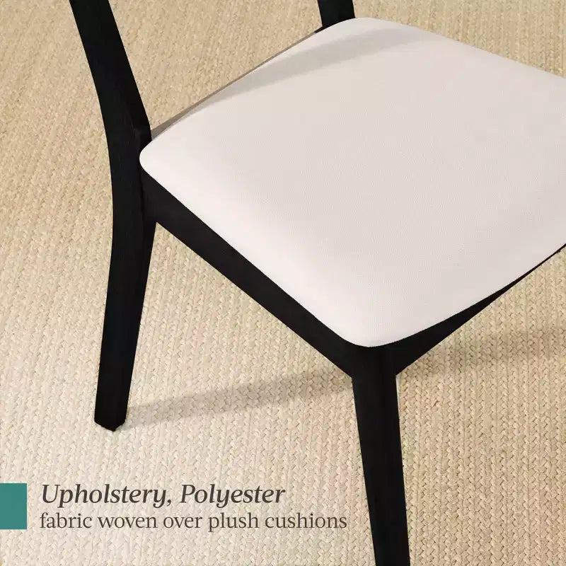 Best Choice Products 2-Piece Mid-Century Modern Wood & Upholstered Dining Chair Set