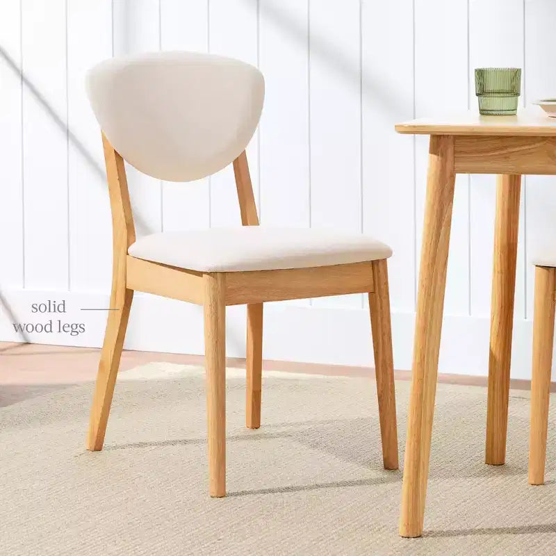 Best Choice Products 2-Piece Mid-Century Modern Wood & Upholstered Dining Chair Set