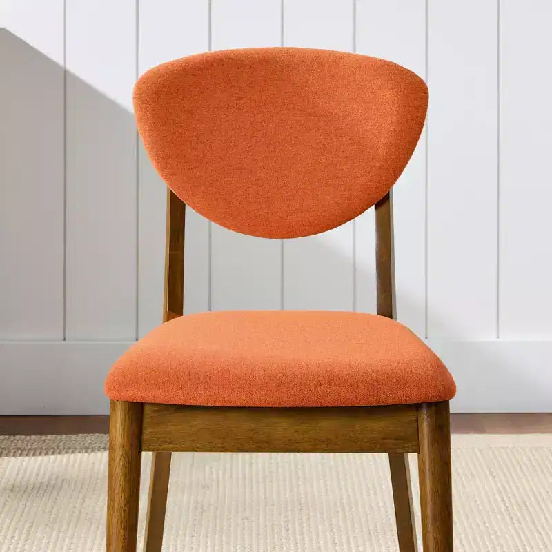 Best Choice Products 2-Piece Mid-Century Modern Wood & Upholstered Dining Chair Set