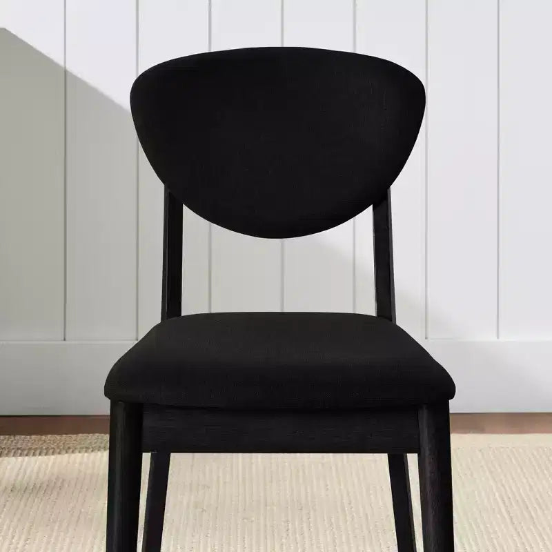 Best Choice Products 2-Piece Mid-Century Modern Wood & Upholstered Dining Chair Set
