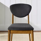 Best Choice Products 2-Piece Mid-Century Modern Wood & Upholstered Dining Chair Set