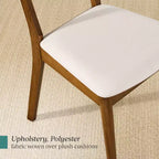 Best Choice Products 2-Piece Mid-Century Modern Wood & Upholstered Dining Chair Set