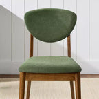 Best Choice Products 2-Piece Mid-Century Modern Wood & Upholstered Dining Chair Set