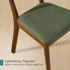 Best Choice Products 2-Piece Mid-Century Modern Wood & Upholstered Dining Chair Set